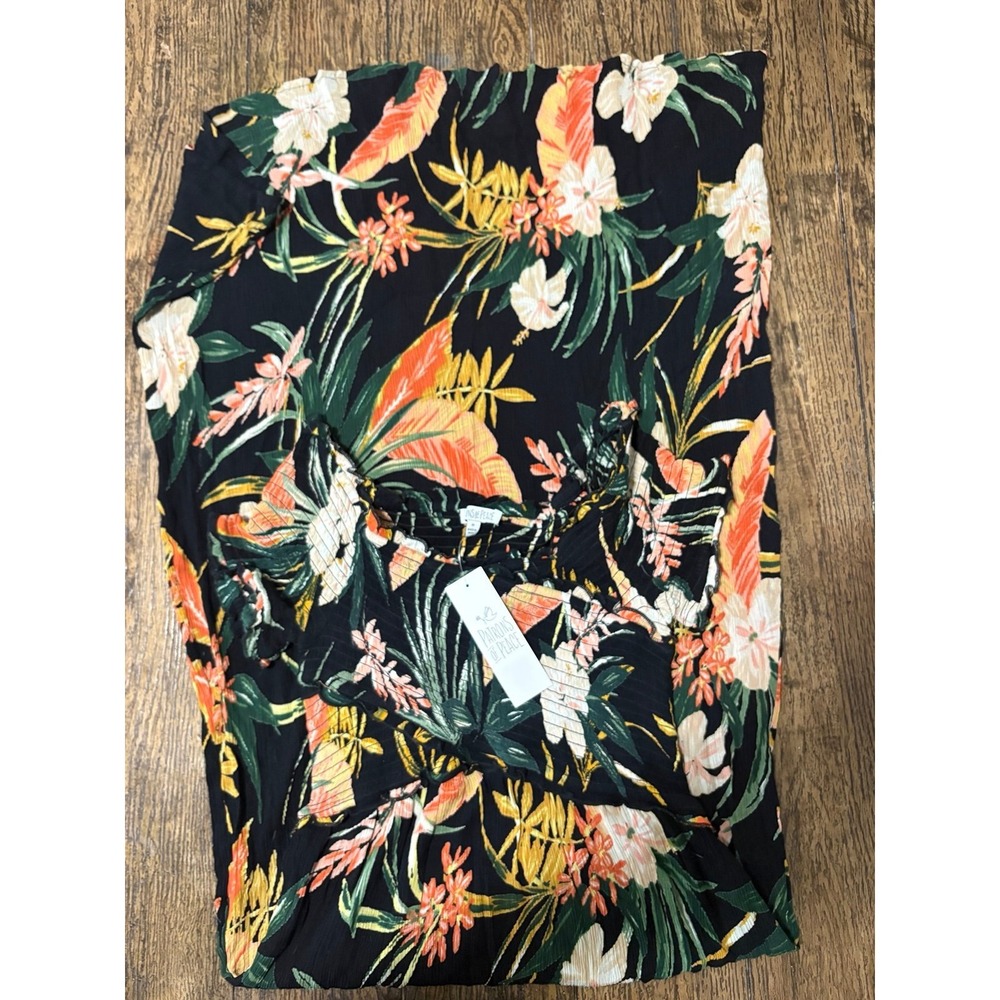 NWT Patrons of Peace Tropical Topanga Midi Dress Beach Boho Women's Medium